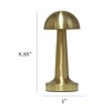 Simple Designs LD1081-GLD 8.88" Mushroom Magic Mini Metal Dimming &