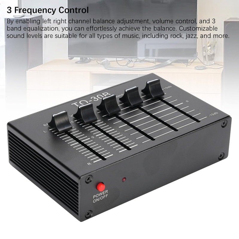 Luocute Record Player Preamplifier EQ, Phono Preamp 3 Band Equalizer