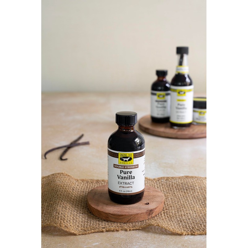 Singing Dog Organic Double Strength Pure Vanilla Extract, 4oz