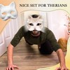 Seenelling 23 Pcs DIY Therian Mask Kit Blank Cat Mask