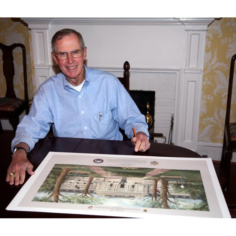 USNA Print signed by Col John Ripley (Navy Cross), USNA