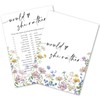 JarThenaAMCS 50 Sheets Wildflower Bridal Shower Game Cards Floral Double