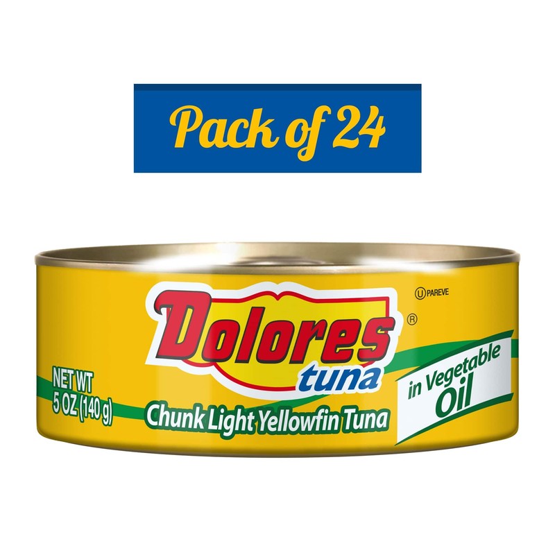 Dolores Tuna Chunk Light Yellowfin Tuna in Vegetable Oil,5 Ounce