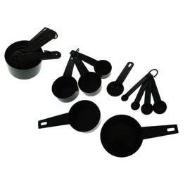 PARENCE.- Set mit 10 Messbechern/Set mit 10 Messbechern und Löffeln – Küchenutensilien zum Messen von trockenen oder flüssigen Zutaten