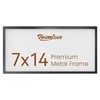 Heimlove 7x14 inch Metal Picture Frame,Aluminum Photo Frames-Tempered Glass,Wall or