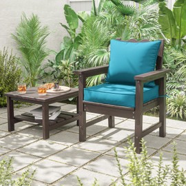 Pakunoda Premium Outdoor Seat Cushion Chair Cushions for Patio Furniture 19 L X 19 W X 4 H Waterproof & Fade Resistant Deep Seat and Backrest Cushion Set with Removable Covers for Chair, Sofa