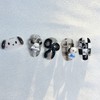 [Premium handmade embossed nails] Black dog nails - round /