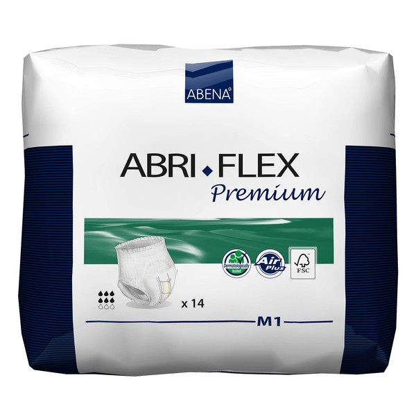 Abena Abri-Flex Premium Protective Underwear, Level 1, (Extra Small to XX-Large Sizes) Medium, 42 Count