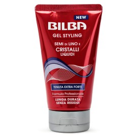Bilba Extra Strong Gel with Flax Seeds and Liquid Crystals, Professional Formula with Extra Strong Hold, Long Lasting Gel, Leaves No Residue, Protect or Dry Hair, 150ml