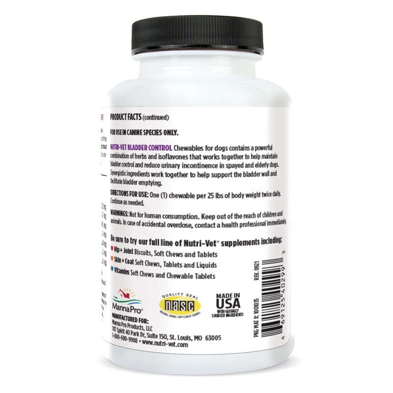 Nutri-Vet Bladder Control Supplement, Cranberry Supplement, Dog Products, Immune Support,