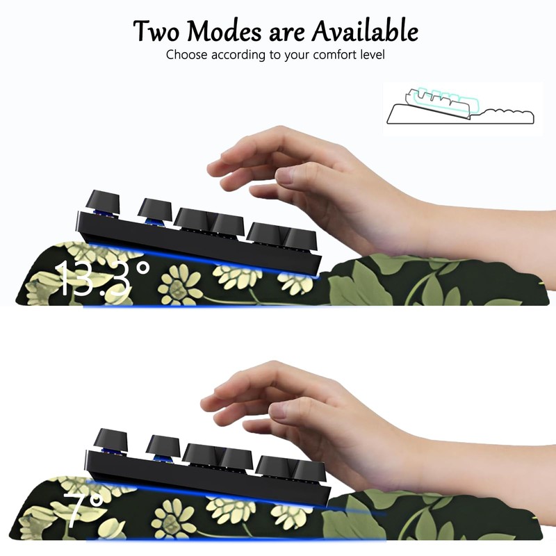 Computer Keyboard Stand Pad with Wrist Rest Easy Typing Sage