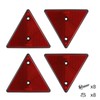 AOHEWEI 4 x Red Rear Reflectors Triangle Reflective Trailer Screw
