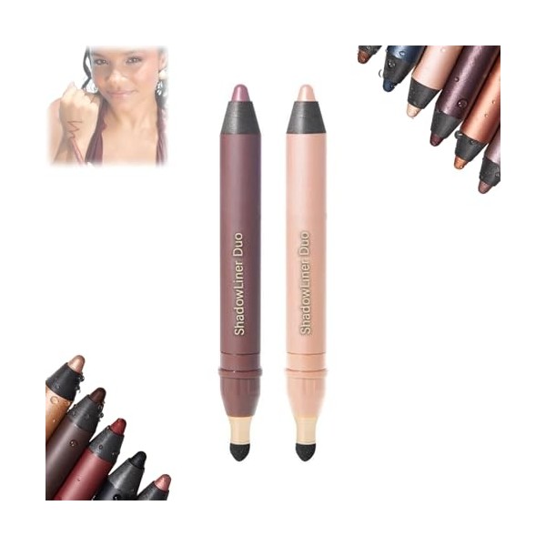 Shinalify Eyeshadow, Shadow Liner 2-in-1 Eyeliner & Eyeshadow, Long-Lasting Smudge-Proof