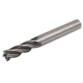 uxcell End Mill, 0.3 inch (9 mm), Cutting Diameter, 3.3 inches (85 mm) Length, HSS-AL 4 Flutes, Straight