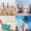 Paifeancodill 4 Pcs Beach Towel Clips, Parrot & Flamingo Towel