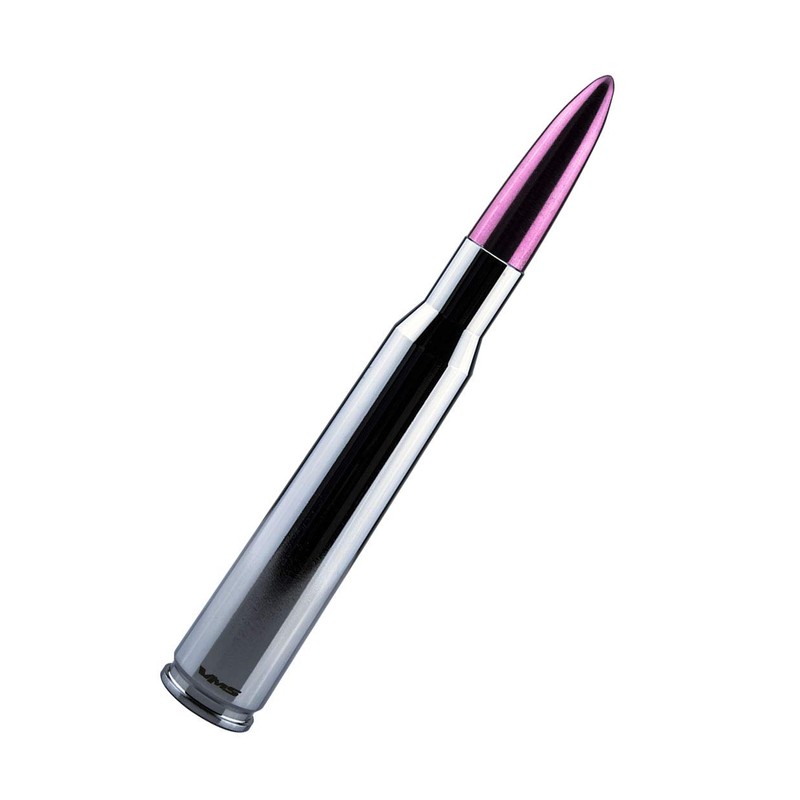 VMS Racing 50 Cal Caliber CHROME PINK TIP BULLET ANTENNA