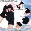 Sibba 2 Pairs Fall Winter Half Finger Gloves, Knit Touchscreen