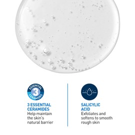 CeraVe SALICYLIC ACID Cleanser, Renewing SA Smoothing BHA Exfoliant for Face. Suitable for Keratosis Pilaris & Psoriasis. Gentle Cleanser With Hyaluronic Acid, Niacinamide, Vitamin D & Ceramides. Fragrance Free, No microbeads, 473ml