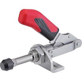 AMF 94094" 6841" Push-Pull Type Toggle Clamp with Angle Base, red/Silver, Size 0