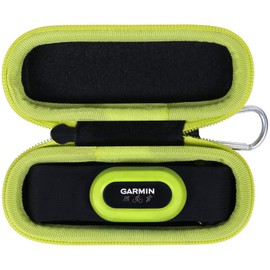 Aenllosi Hard Carrying Case Replacement Compatible with Garmin HRM-Pro Plus, Premium Chest Strap Heart Rate Monitor Holder(Case Only) (Yellow Zipper)
