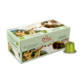 ITALIAN COFFEE Espresso pods compatible with Nespresso Original machines, Aluminum Organic capsules (The Michelangelo aluminum, 100 count (Pack of 1))