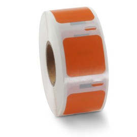 BETCKEY Colored Labels Compatible with Dymo 30332 (1" x 1") Square Multi-Purpose Labels, Compatible for Dymo LabelWriter Thermal 450, 4XL & Zebra Desktop Printers [2 Rolls, 750 Labels, Orange]