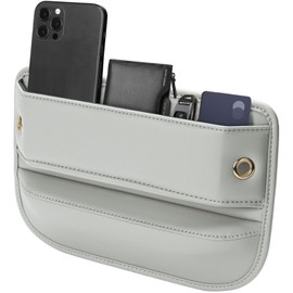 Premium Leather Car Seat Gap Filler Organizer (0.2”-1.2" Gaps), Clever Gifts for Car SUV Truck Owners (Beige, 1 Pack)