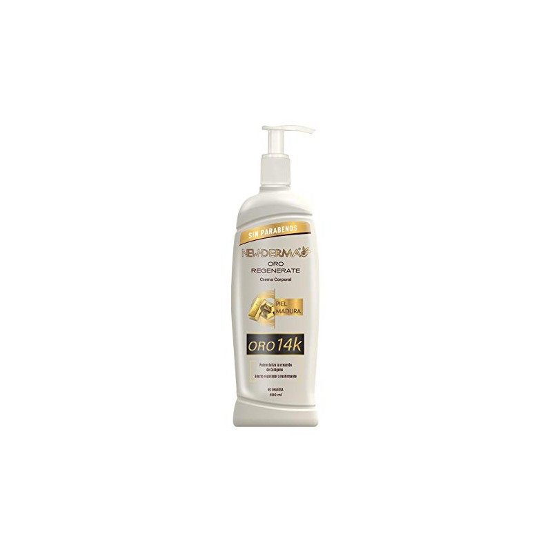 New Derma Crema Corporal Oro 14K 400 Ml