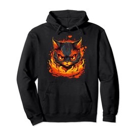 Burning Hellcat with Flames for Fire Sport training Pullover Hoodie
