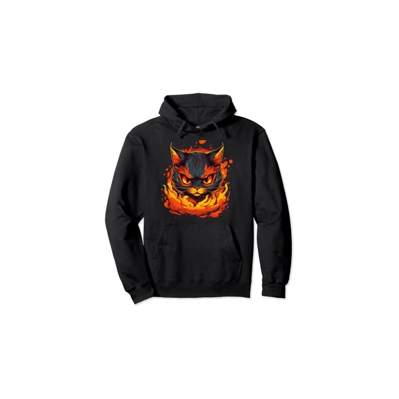 Burning Hellcat with Flames for Fire Sport training Pullover Hoodie