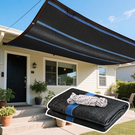 Chuqisheji Blackout Net, 6.6 x 6.6 ft (2 x 2 m), Sun Shade, UV Protection, Heat Protection, Dustproof, Gardening Supplies, Agricultural Supplies, Windows, Verandas, Roofs, Yards, Corridors, Carports