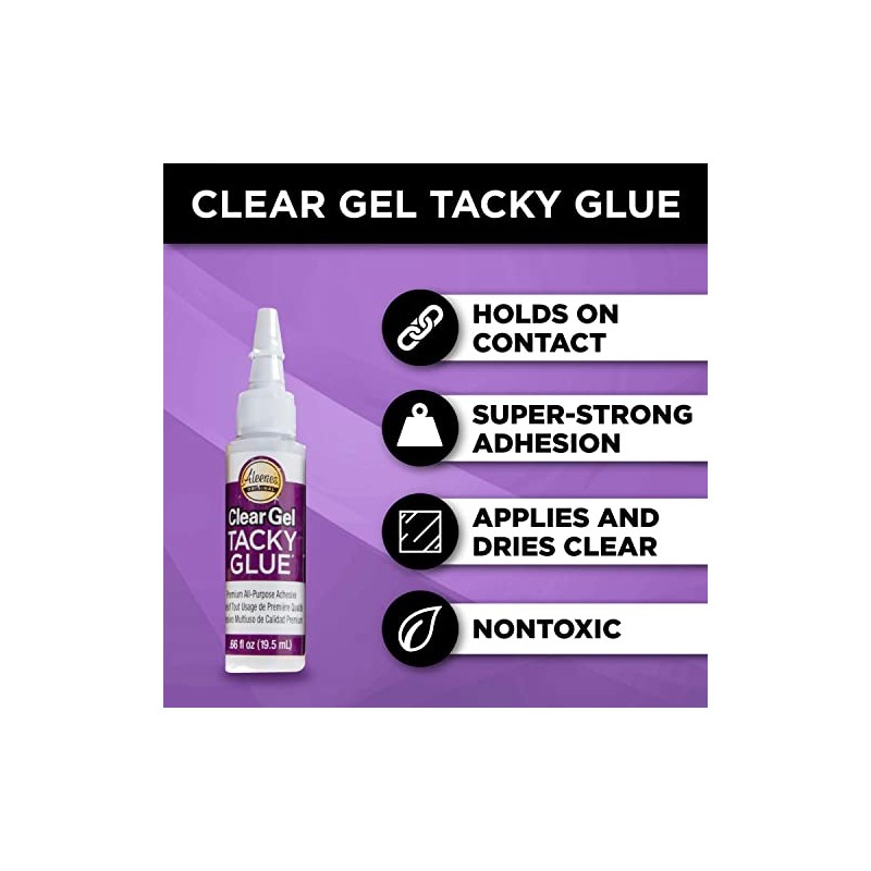 Aleene's Pegamento para Tela, Trial Tacky Pack, Transparente, 5pk, 1