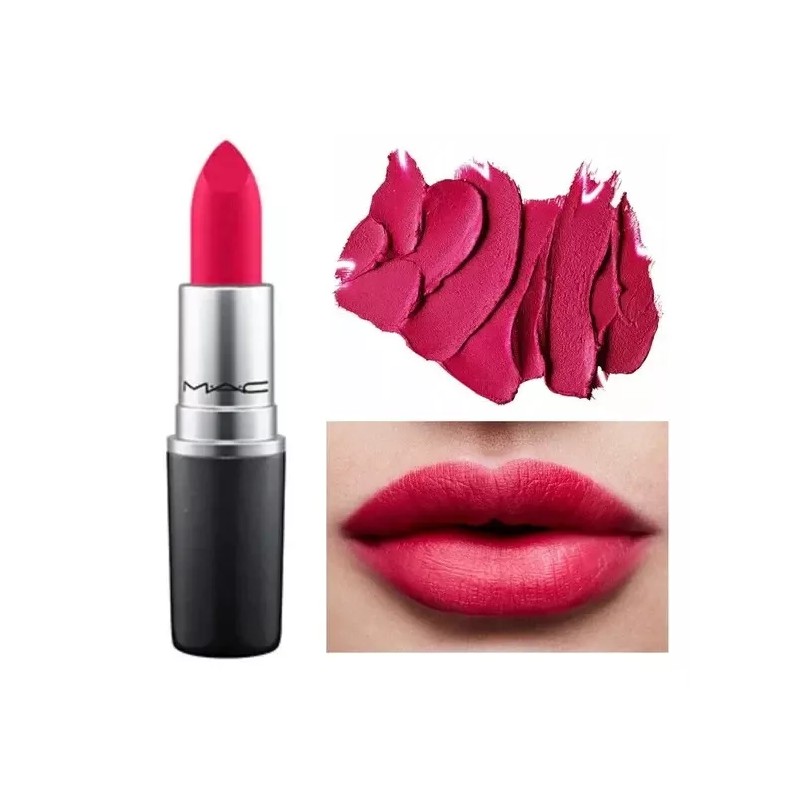 M·A·C MAC RETRO MATTE LIPSTICK ALL FIRED UP , WITH