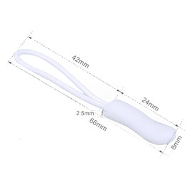Zipper Pulls Zip Tags Cord Pulls Zipper Pulls Extension Zip Pulls Replacement for Luggage Backpack Rucksack-White -10 Piece