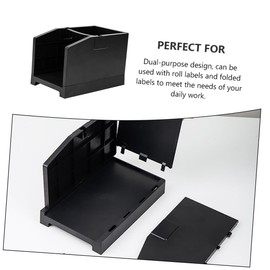 LALAFINA Roll Thermal Label Holder Printers Label Rack Plastic Dual Use Label Paper Holder Black Sticker Printer Dispenser
