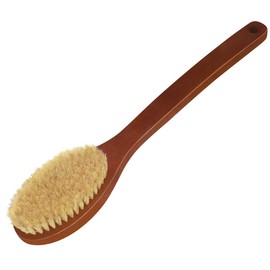 Croll & Denecke Stained Long Handled Curved Bath Brush