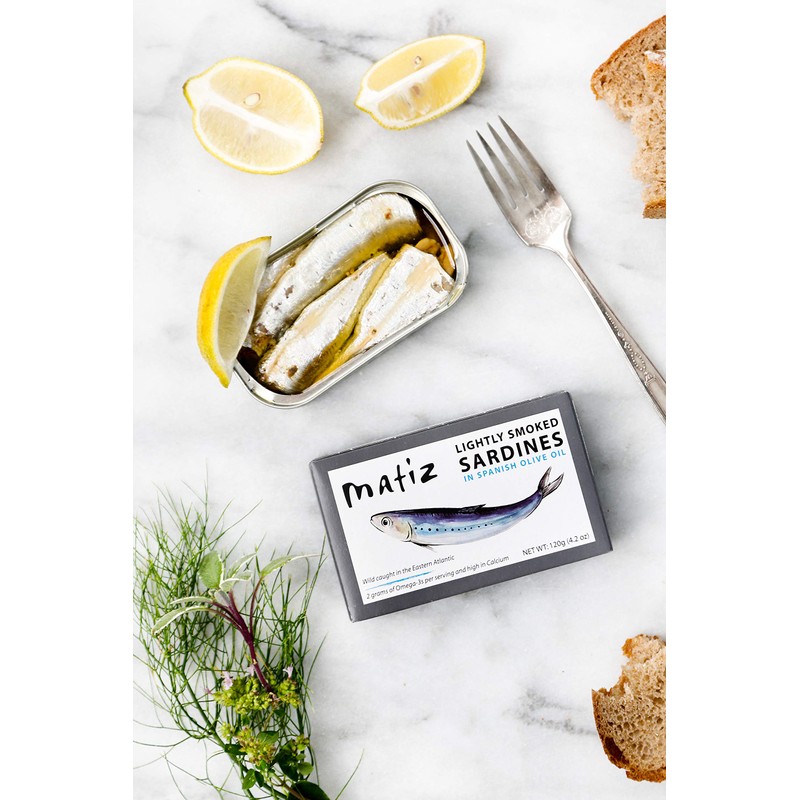 Matiz Sardines Lightly Smoked 4.2 oz Imported From Spain (12