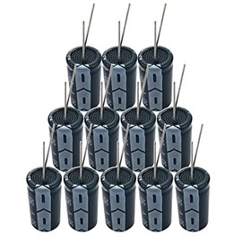 Generic A064-001 Condensador Electrolítico de Aluminio Redondo 4700μF 25V ±20% -140°C~+105°C 16x25mm, 12 Unidades para Soldadura y Arduino