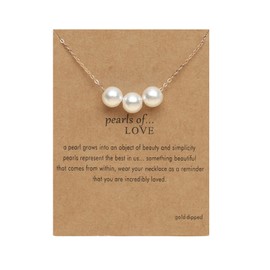 Stocking Stuffers Gifts for Women Pearl Necklace for Women to My Girlfriend Necklace Pearl Pendant Necklace Pearl Jewelry Gift for Wife