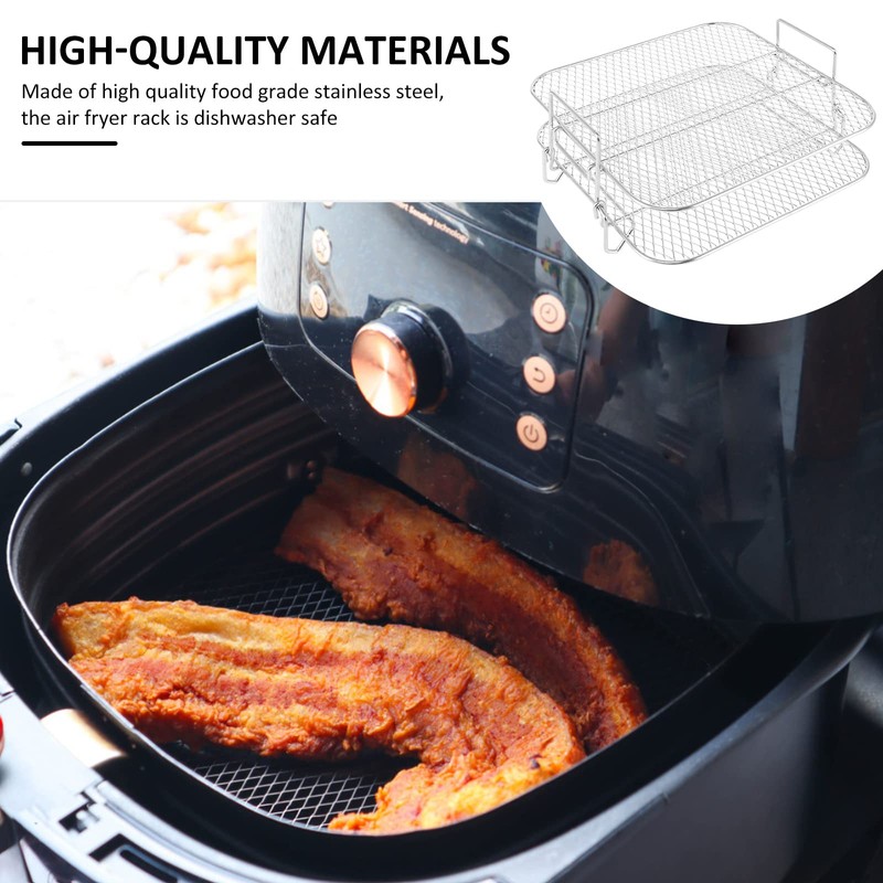 2 Layer Air Fryer Rack - Stainless Steel Grill Dehydrator