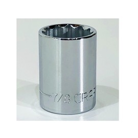 Craftsman 7/8'' SAE/Standard 1/2'' Drive 12 Point Socket - 47512 (Bulk Packaged), One Size