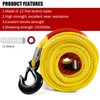 Synthetic Winch Rope 1/2" x 92'-25000 lbs Winch Line with