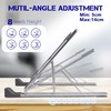 POWERSUP Laptop Stand for Desk, Adjustable Laptop Stand with 8