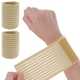 Heclia 2 Pack Wrist Brace Support for Carpal Tunnel Breathable Self-Adhesive Compression Wrist Wrap Hand Splint for Men Women Weightlifting Tennis Basketball Typing Gaming Arthritis Relief