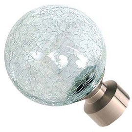 Speedy Poles Apart 28mm Crash Curtain Pole Finials, Satin Silver, 2 Pack