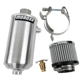 Moroso 85458 Aluminum Breather Tank Catch Can, #8AN Male Fitting