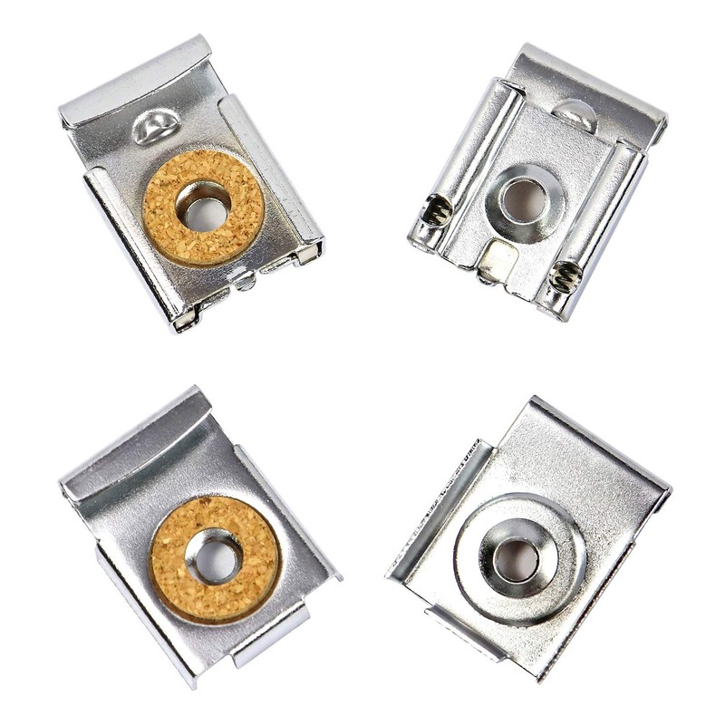 2 Sets (8 Pieces) Spring Loaded Mirror Hanger Clips Set