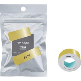 Tepra Lite Film Tape, Tape Width 0.59” from KINGJIM (Gold)