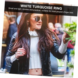 SAFIGLE Jewellery Present Vintage Turquoise Ring Chic Ring for Women Custom Jewelry Design