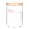 CZFWin Glass Flour Container with Airtight Bamboo Lid, Large Glass